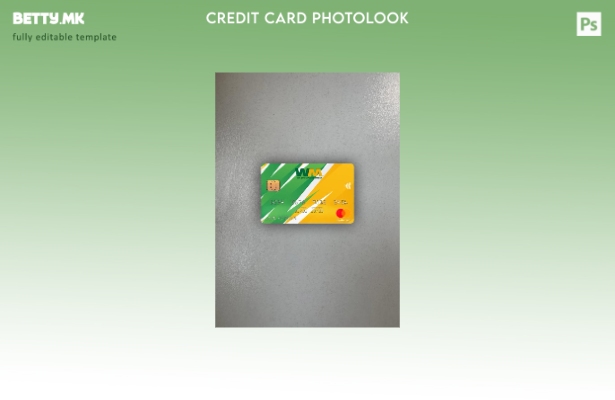 модерен стил на УСД за управување со отпад, преден шаблон за мастер карта со фот